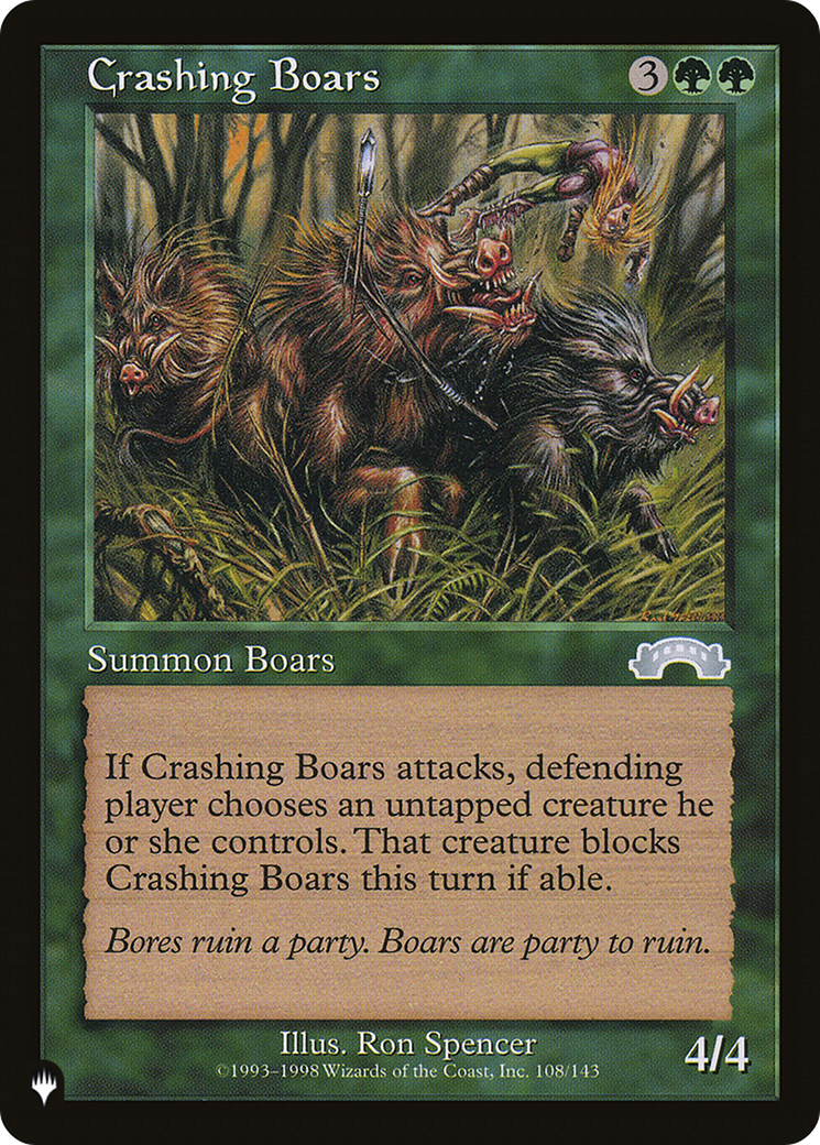 Crashing Boars [The List Reprints] | Good Games Modbury