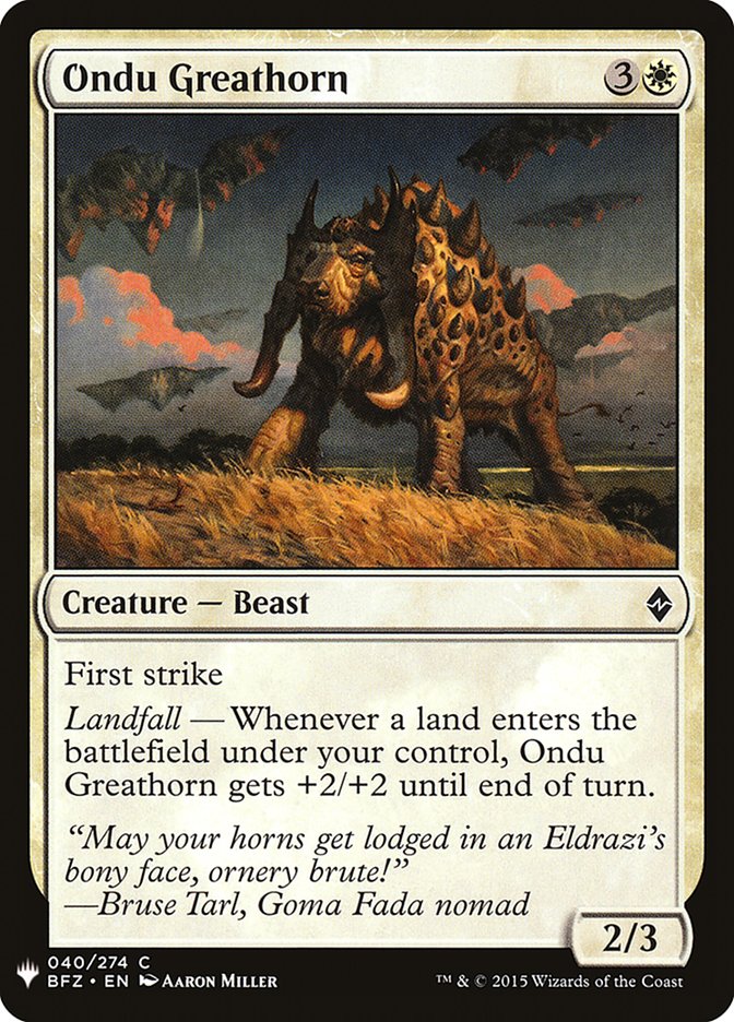 Ondu Greathorn [Mystery Booster] | Good Games Modbury