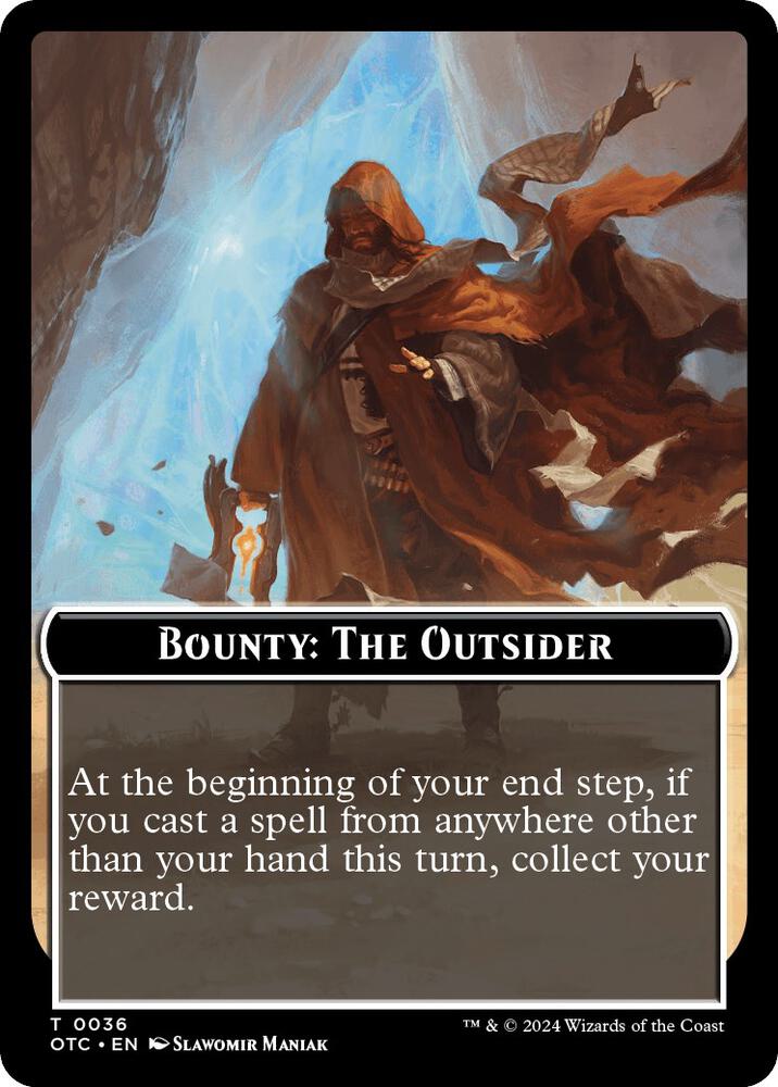 Bounty The Outsider Bounty Rules Double Sided Token 36 (Commander: Outlaws of Thunder Junction)  | Good Games Modbury
