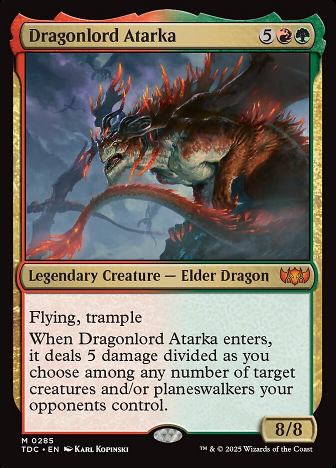 Dragonlord Atarka 285 (Commander: Tarkir: Dragonstorm)  | Good Games Modbury