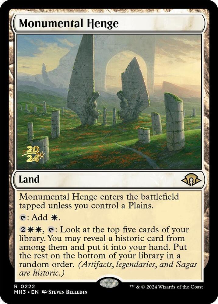 Monumental Henge 222s/90 (Prerelease Cards)  - Foil | Good Games Modbury
