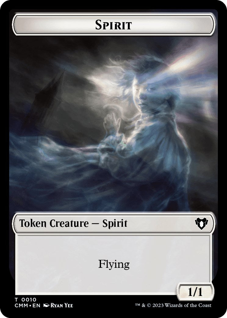 Spirit (0010) // Drake Double-Sided Token [Commander Masters Tokens] | Good Games Modbury