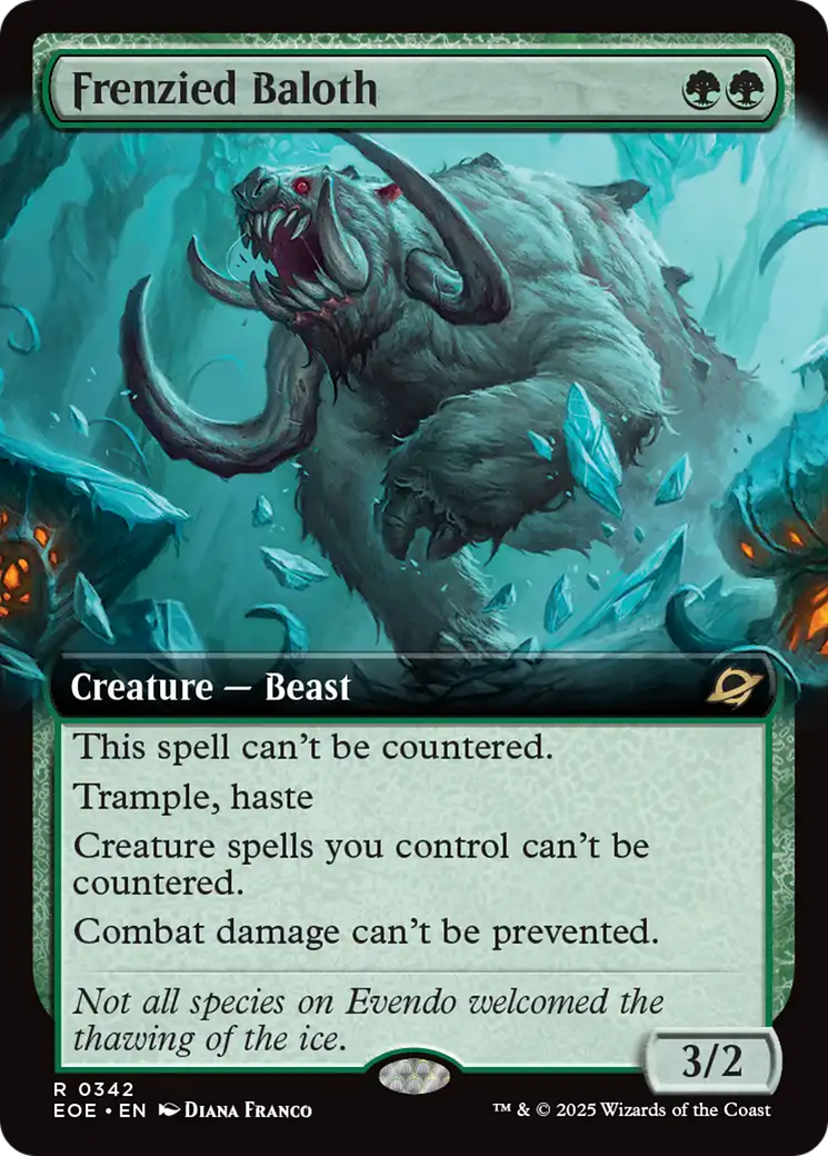 Frenzied Baloth (Extended Art) [Edge of Eternities] | Good Games Modbury