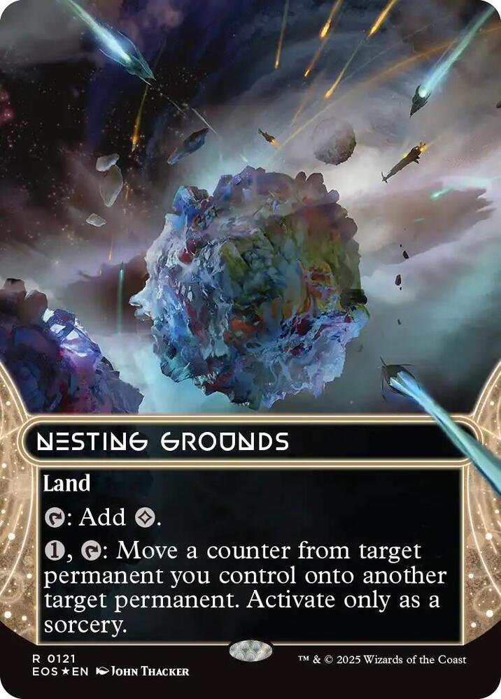 Nesting Grounds 121 (Edge of Eternities: Stellar Sights)  - Borderless Galaxy Foil | Good Games Modbury
