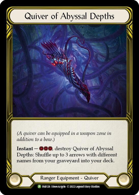 Quiver of Abyssal Depths (Golden) [FAB126] (Promo)  Cold Foil | Good Games Modbury