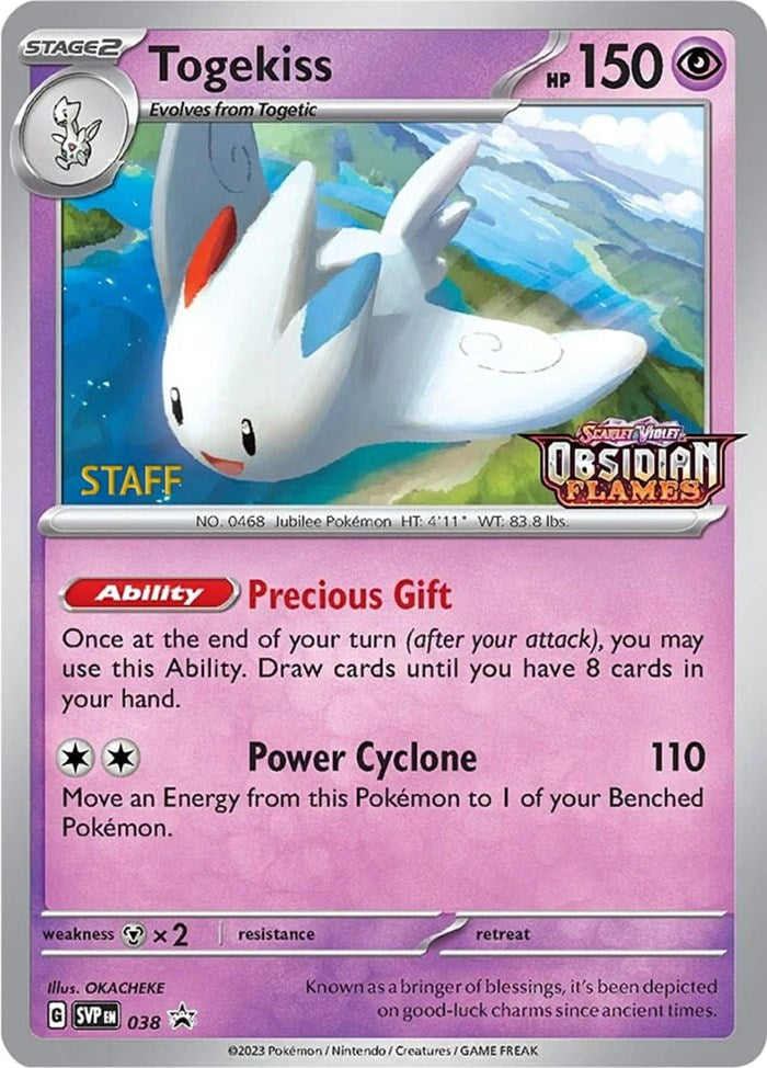 Togekiss (038) (Stamped) (Staff) [Scarlet & Violet: Black Star Promos] | Good Games Modbury