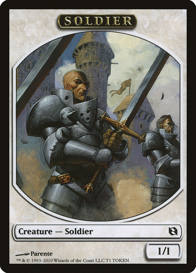 Soldier Token [Duel Decks: Elspeth vs. Tezzeret Tokens] | Good Games Modbury