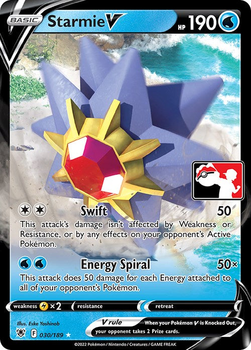 Starmie V (030/189) [Prize Pack Series Three] | Good Games Modbury