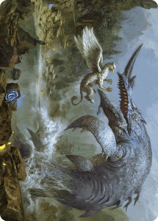 Horned Loch-Whale Art Card [Wilds of Eldraine Art Series] | Good Games Modbury