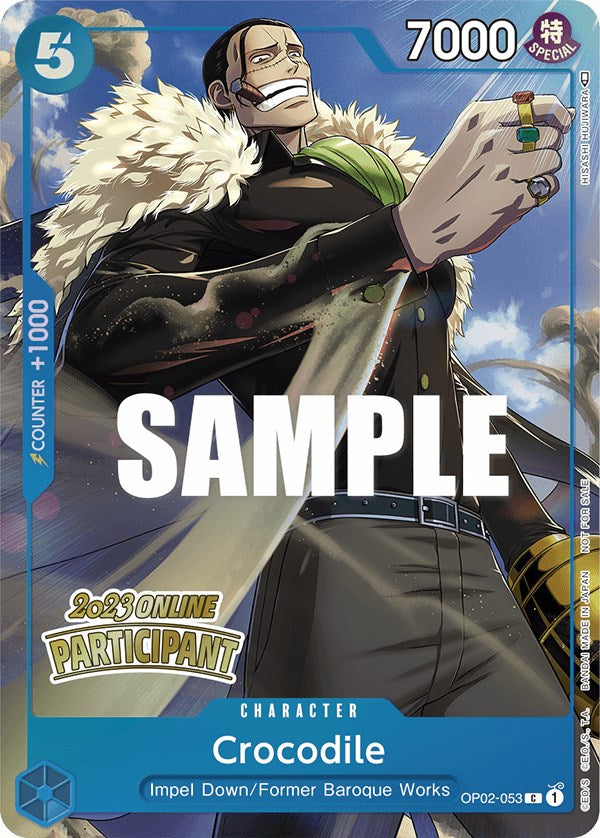 Crocodile (Online Regional 2023) [Participant] [One Piece Promotion Cards] | Good Games Modbury