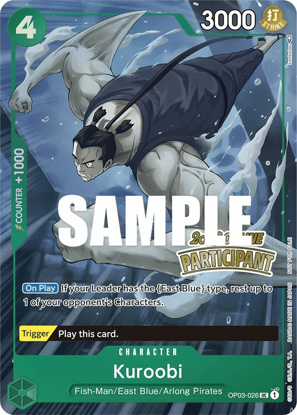 Kuroobi (Online Regional 2023) [Participant] [One Piece Promotion Cards] | Good Games Modbury