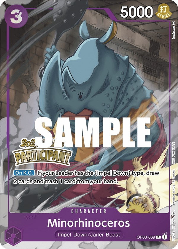 Minorhinoceros (Online Regional 2023) [Participant] [One Piece Promotion Cards] | Good Games Modbury