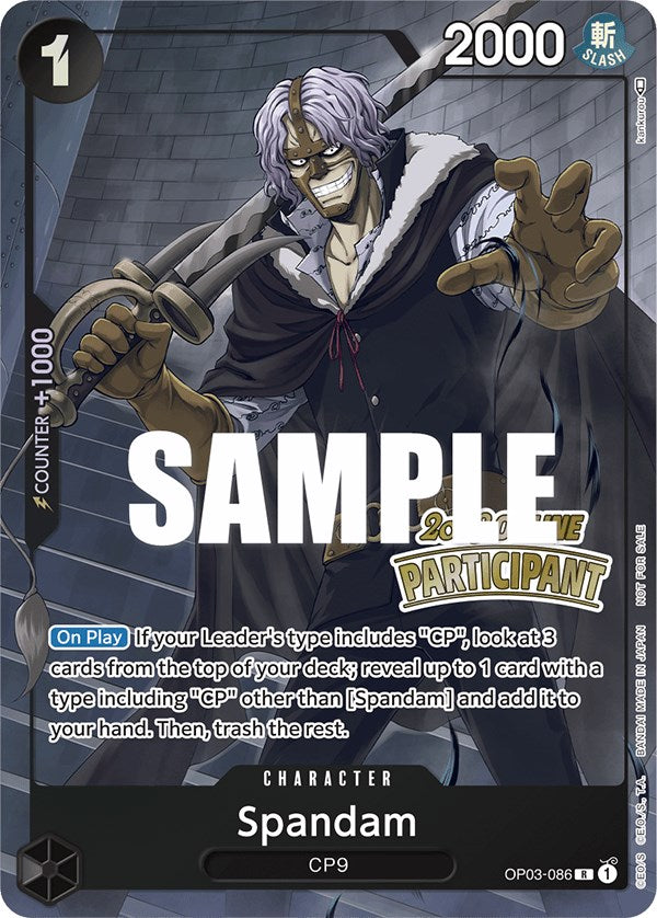 Spandam (Online Regional 2023) [Participant] [One Piece Promotion Cards] | Good Games Modbury