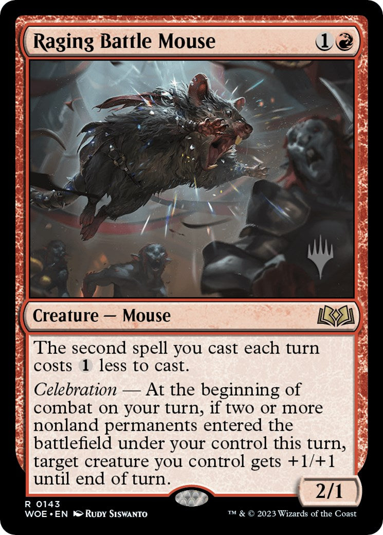 Raging Battle Mouse (Promo Pack) [Wilds of Eldraine Promos] | Good Games Modbury