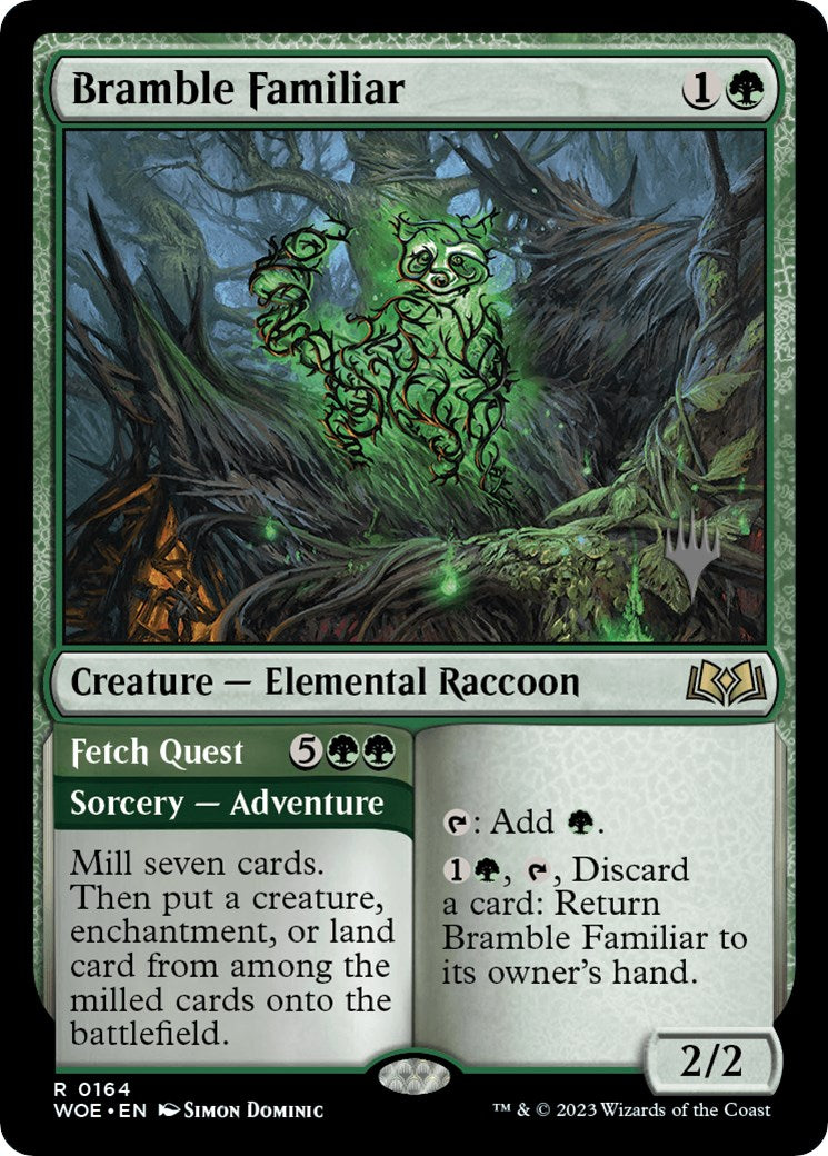 Bramble Familiar // Fetch Quest (Promo Pack) [Wilds of Eldraine Promos] | Good Games Modbury