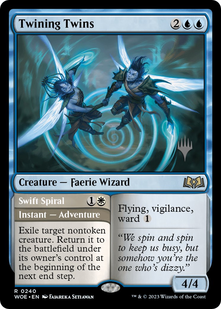 Twining Twins // Swift Spiral (Promo Pack) [Wilds of Eldraine Promos] | Good Games Modbury