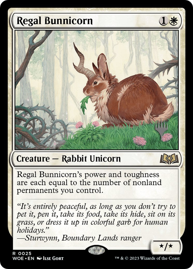 Regal Bunnicorn (Promo Pack) [Wilds of Eldraine Promos] | Good Games Modbury