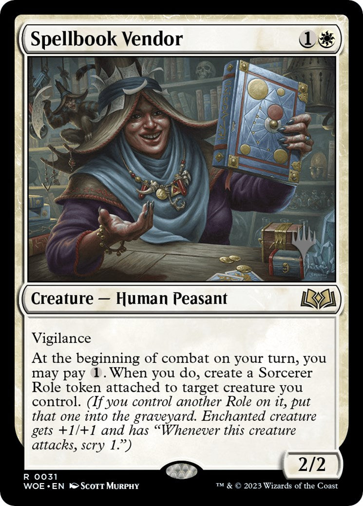 Spellbook Vendor (Promo Pack) [Wilds of Eldraine Promos] | Good Games Modbury