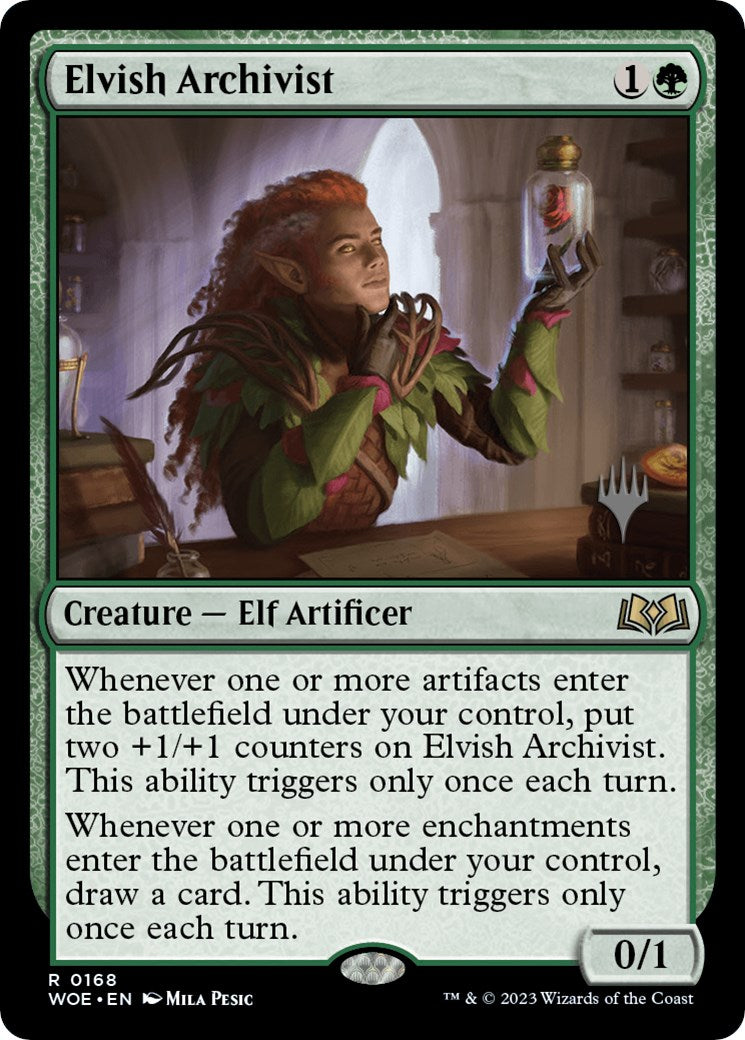 Elvish Archivist (Promo Pack) [Wilds of Eldraine Promos] | Good Games Modbury