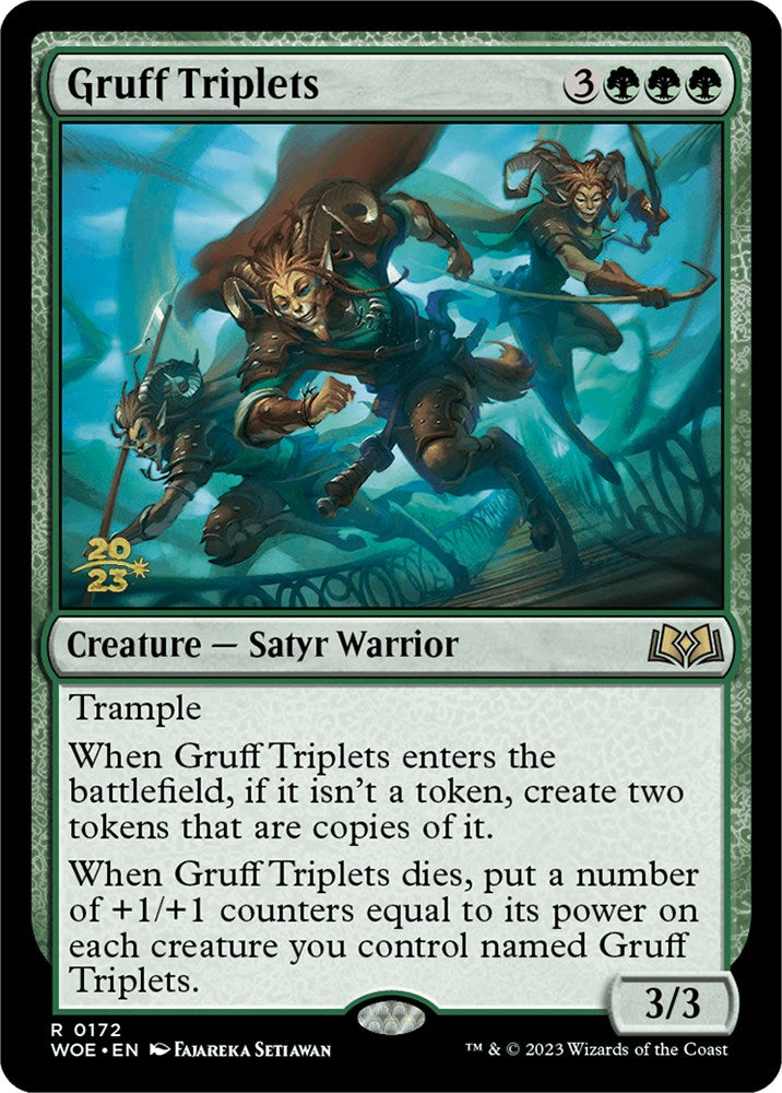 Gruff Triplets [Wilds of Eldraine Prerelease Promos] | Good Games Modbury