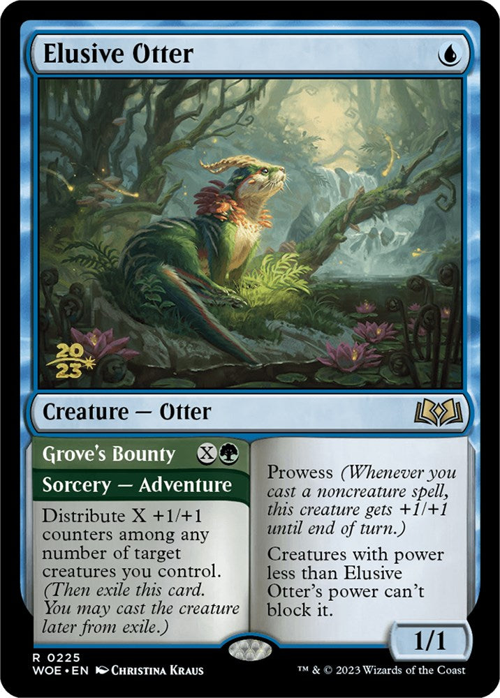 Elusive Otter // Grove's Bounty [Wilds of Eldraine Prerelease Promos] | Good Games Modbury