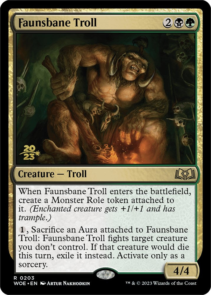 Faunsbane Troll [Wilds of Eldraine Prerelease Promos] | Good Games Modbury