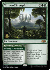 Virtue of Strength // Garenbrig Growth [Wilds of Eldraine Prerelease Promos] | Good Games Modbury