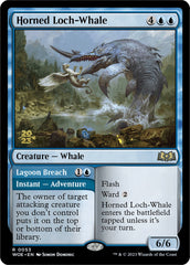 Horned Loch-Whale // Lagoon Breach (Promo Pack) [Wilds of Eldraine Promos] | Good Games Modbury