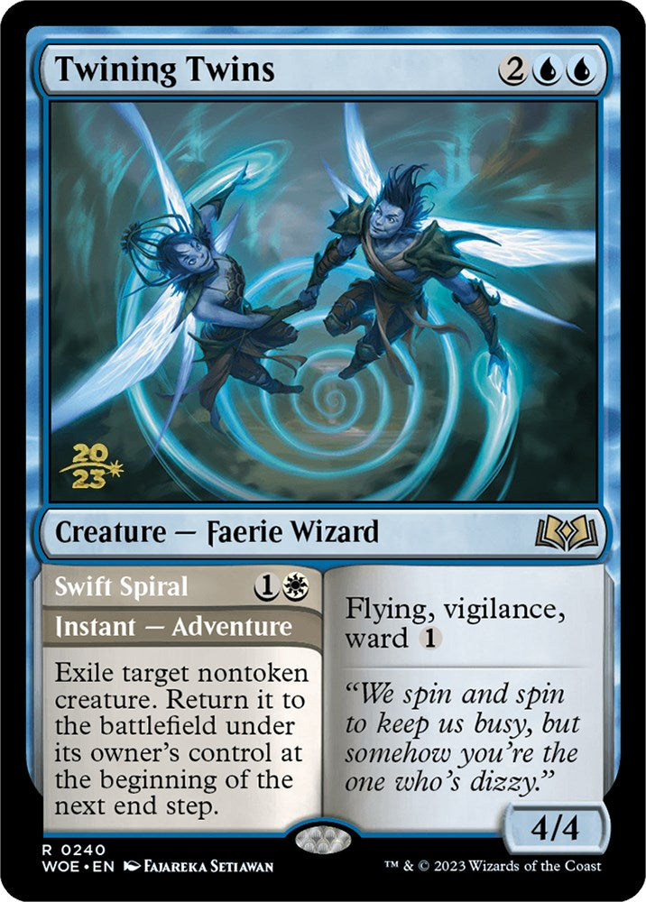 Twining Twins // Swift Spiral (Promo Pack) [Wilds of Eldraine Promos] | Good Games Modbury