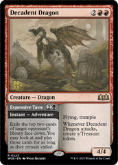 Decadent Dragon // Expensive Taste [Wilds of Eldraine Prerelease Promos] | Good Games Modbury