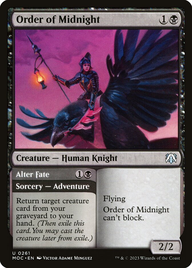 Order of Midnight // Alter Fate 261/444 (Commander: March of the Machine)  | Good Games Modbury
