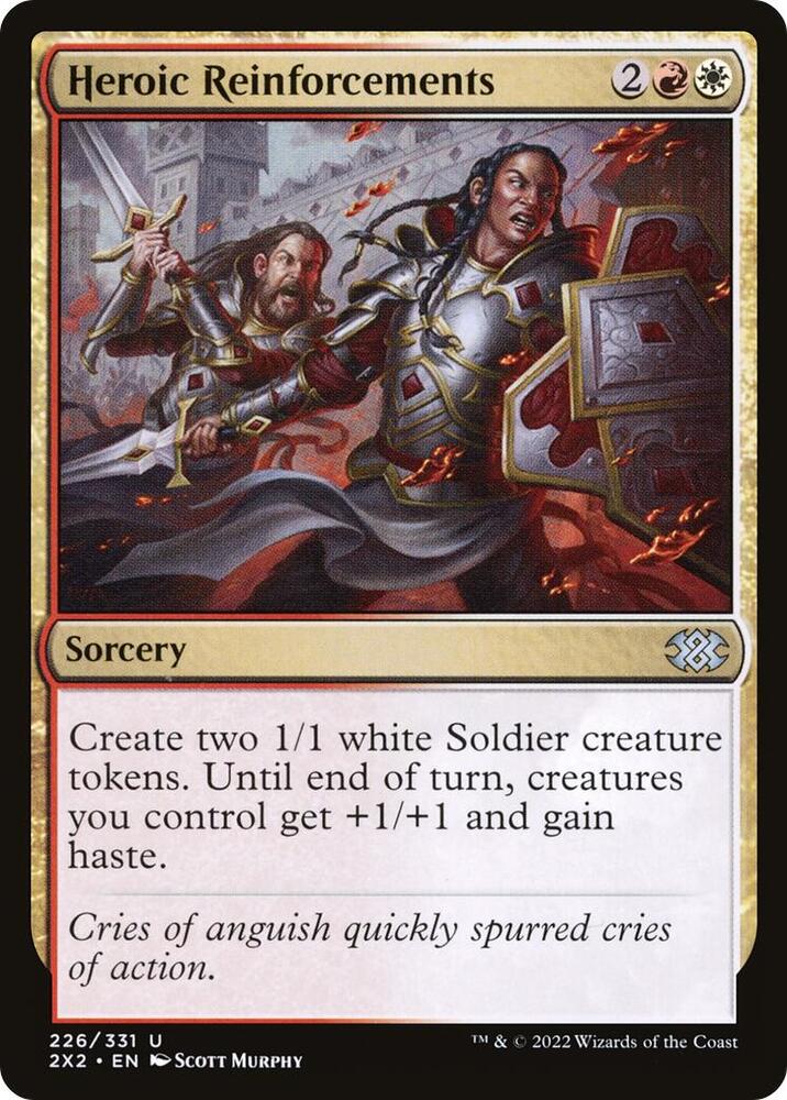 Heroic Reinforcements 226/331 (Double Masters 2022)  - Foil | Good Games Modbury