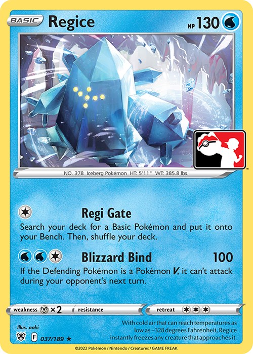 Regice (037/189) [Prize Pack Series Three] | Good Games Modbury