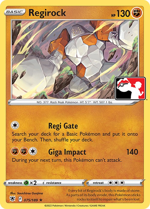 Regirock (075/189) [Prize Pack Series Three] | Good Games Modbury