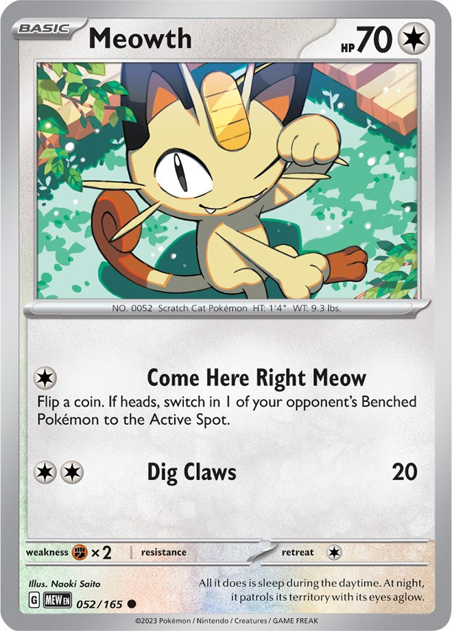 Meowth (052/165) [Scarlet & Violet: 151] | Good Games Modbury