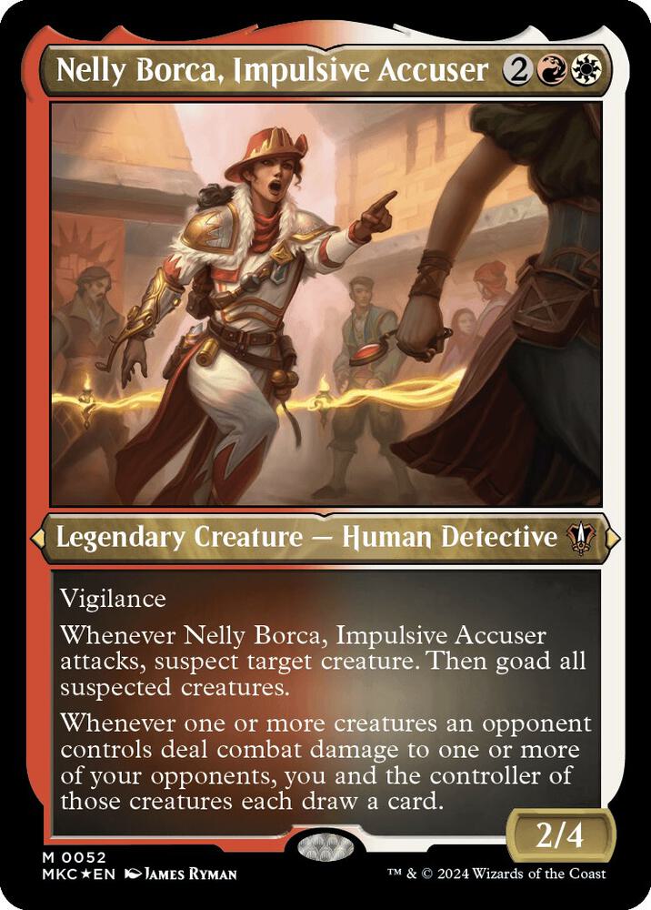 Nelly Borca Impulsive Accuser Display Commander Thick Stock 52 (Commander: Murders at Karlov Manor)  - Foil | Good Games Modbury