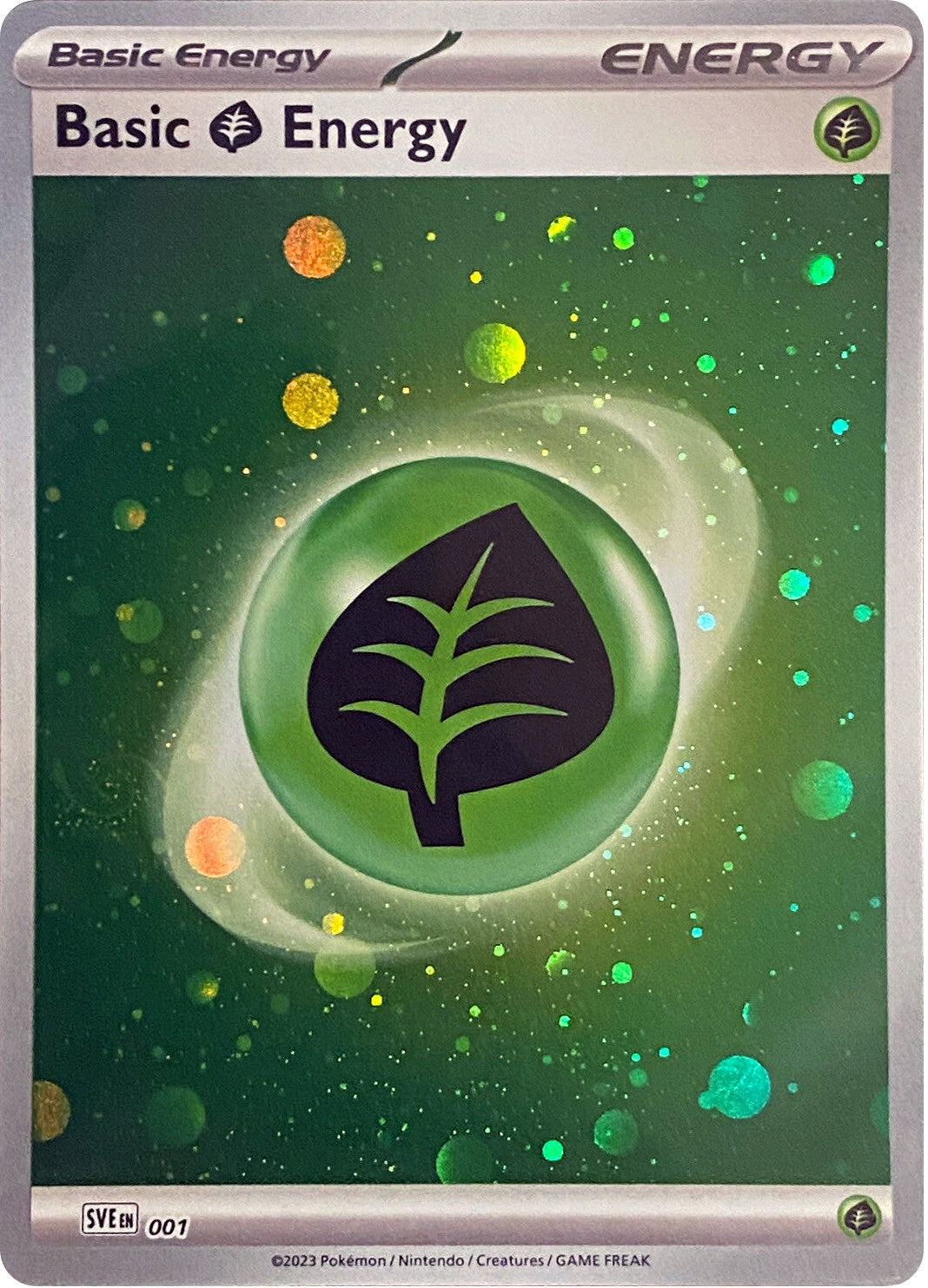 Basic Grass Energy (001) (Cosmos Holo) [Scarlet & Violet: Base Set] | Good Games Modbury