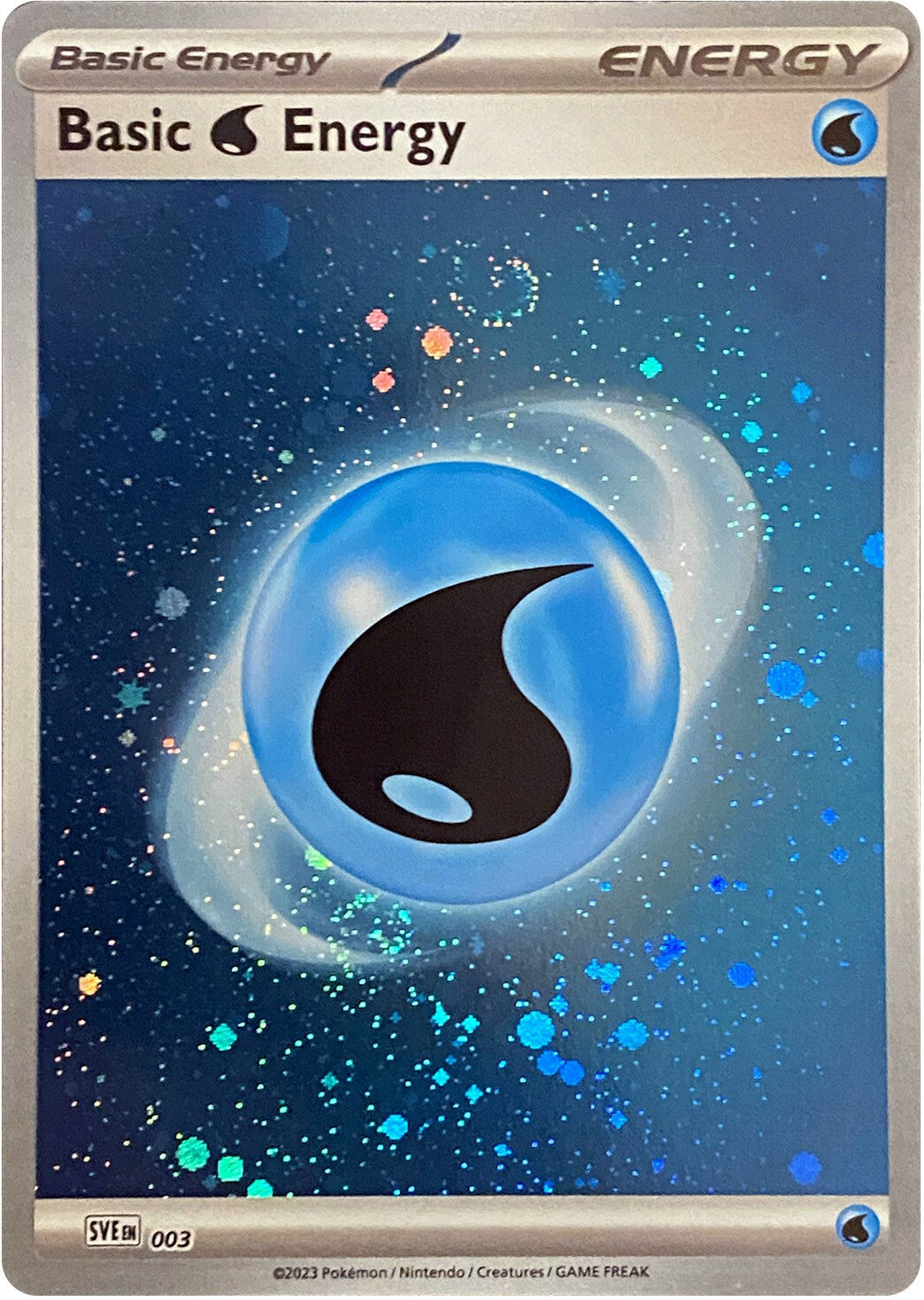 Basic Water Energy (003) (Cosmos Holo) [Scarlet & Violet: Base Set] | Good Games Modbury