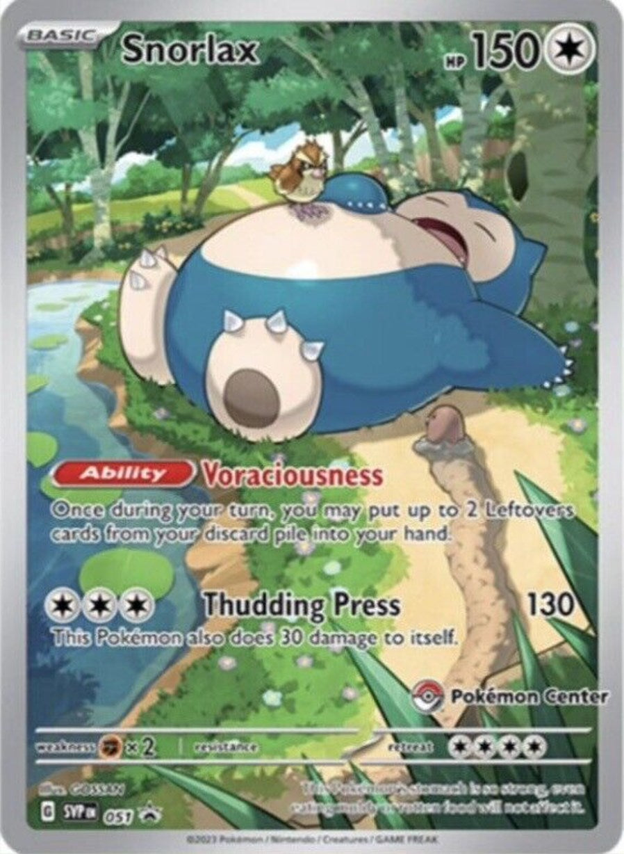 Snorlax (051) (Pokemon Center Exclusive) [Scarlet & Violet: Black Star Promos] | Good Games Modbury