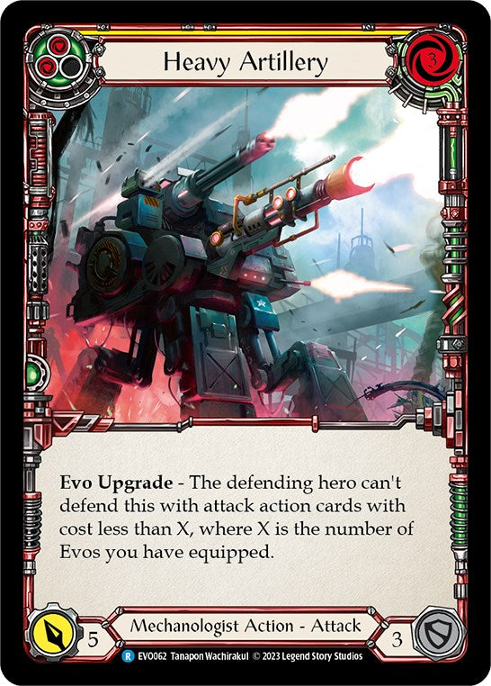 Heavy Artillery (Yellow) [EVO062] (Bright Lights)  Rainbow Foil | Good Games Modbury