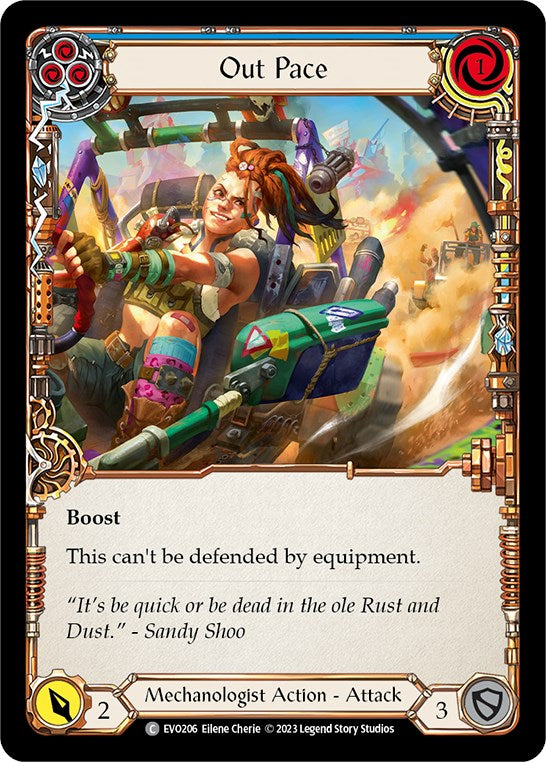 Out Pace (Blue) [EVO206] (Bright Lights)  Rainbow Foil | Good Games Modbury