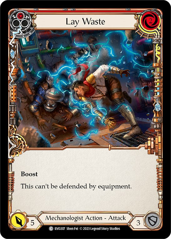 Lay Waste (Red) [EVO207] (Bright Lights)  Rainbow Foil | Good Games Modbury