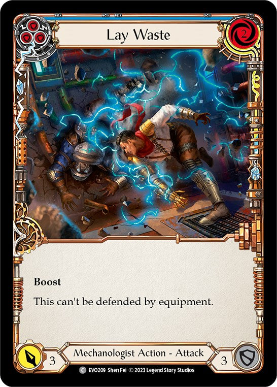 Lay Waste (Blue) [EVO208] (Bright Lights)  Rainbow Foil | Good Games Modbury