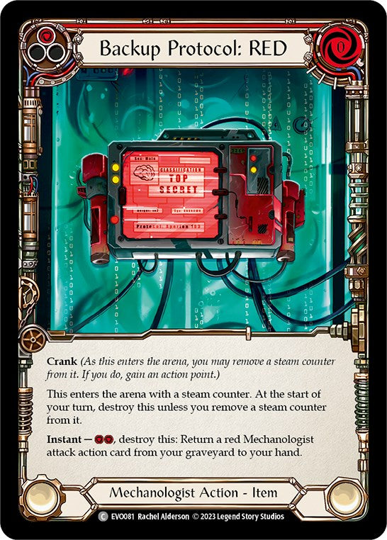 Backup Protocol: RED [EVO081] (Bright Lights)  Rainbow Foil | Good Games Modbury