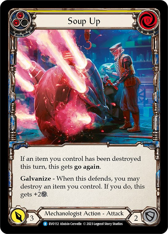 Soup Up (Yellow) [EVO112] (Bright Lights)  Rainbow Foil | Good Games Modbury