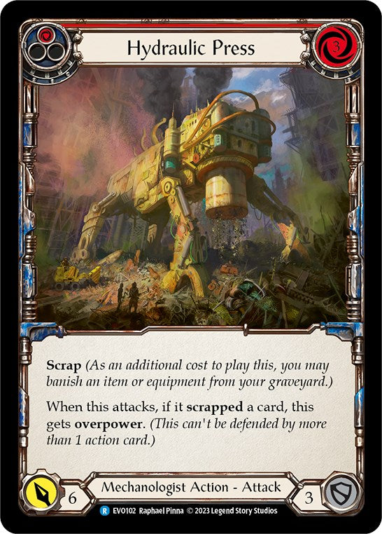 Hydraulic Press (Red) [EVO102] (Bright Lights)  Rainbow Foil | Good Games Modbury