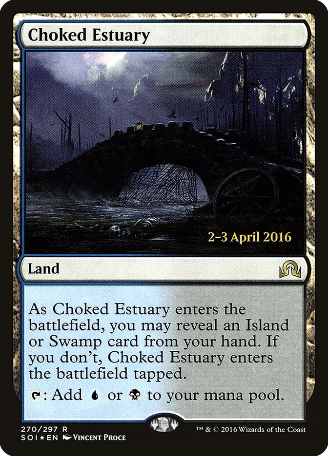 Choked Estuary [Shadows over Innistrad Prerelease Promos] | Good Games Modbury