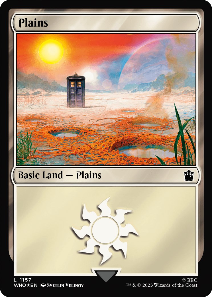 Plains (1157) (Surge Foil) [Doctor Who] | Good Games Modbury