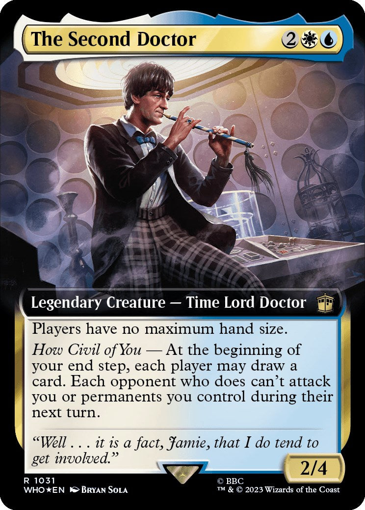 The Second Doctor (Extended Art) (Surge Foil) [Doctor Who] | Good Games Modbury