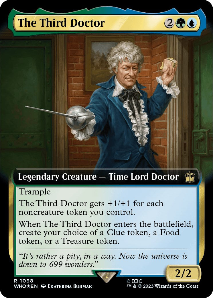 The Third Doctor (Extended Art) (Surge Foil) [Doctor Who] | Good Games Modbury